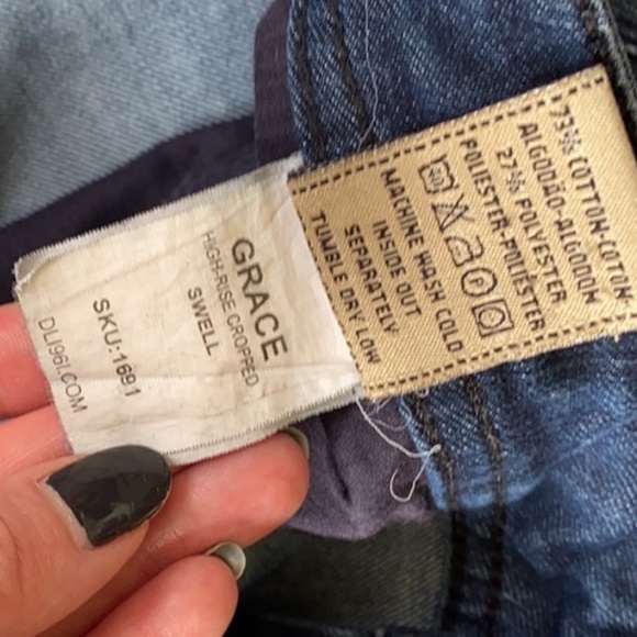 DL1961 premium denim Grace high rise cropped jeans. - Picture 12 of 14